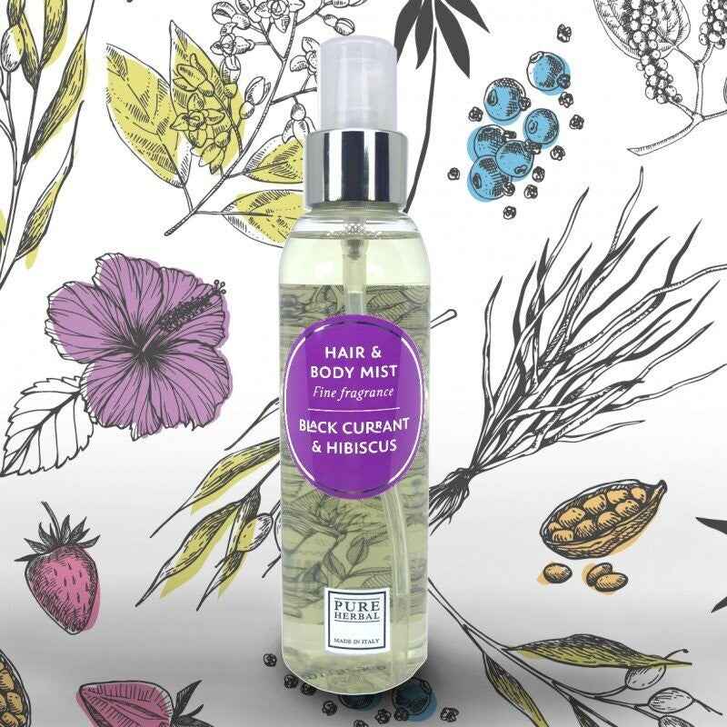 Hair&Body Mist Balck Currant e Hibiscus 150 ml Pure Herbal
