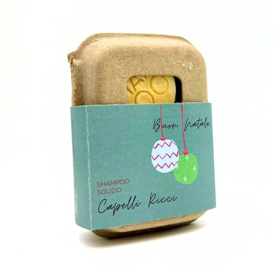 SHAMPOO SOLIDO DI NATALE CAPELLI RICCI O POROSI AL COCCO E MACADAMIA