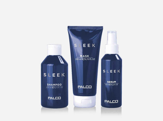 Kit Palco Sleek Completo Anticrespo Lisciante Shampoo + Maschera + Siero Leave-In