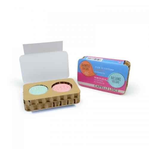 COMBO PACK SHAMPOO E BALSAMO SOLIDI PER CAPELLI LISCI