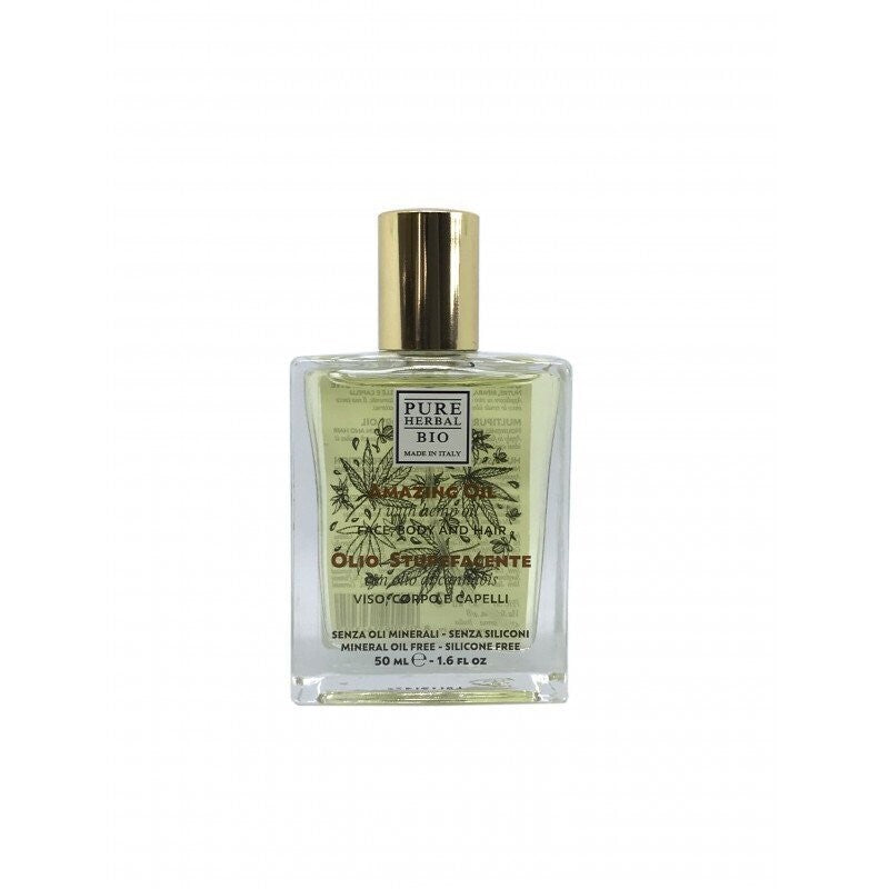 BIO OLIO STUPEFACENTE VISO, CORPO E CAPELLI PURE HERBAL 50 ML