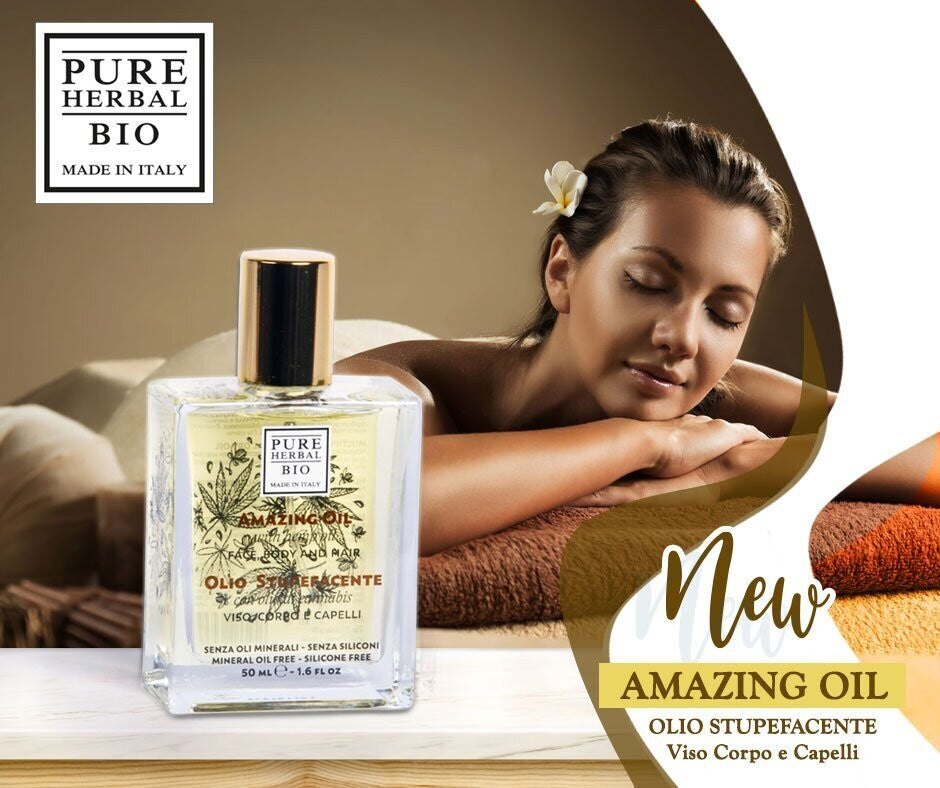 BIO OLIO STUPEFACENTE VISO, CORPO E CAPELLI PURE HERBAL 50 ML
