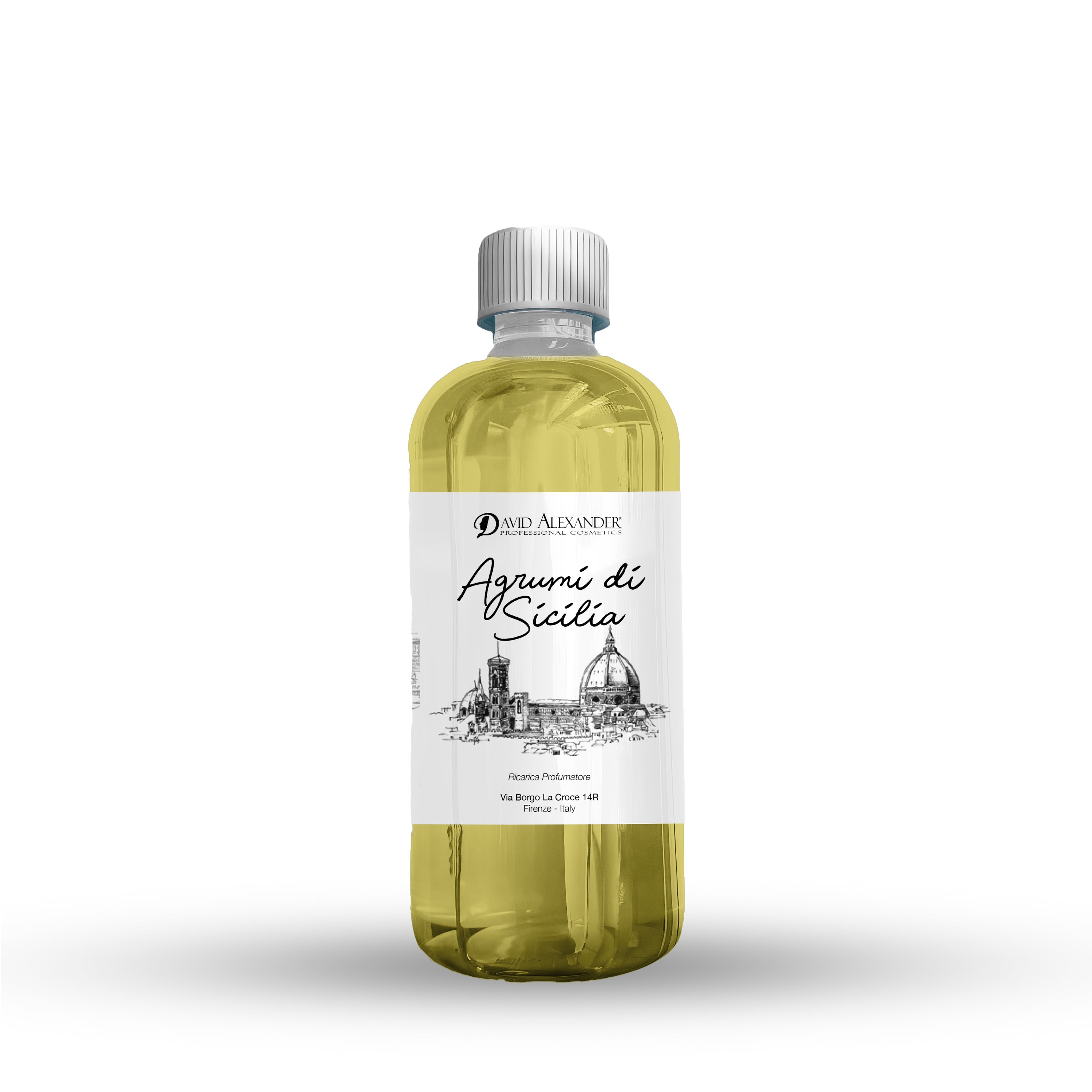 David Alexander Professional Cosmetics  Ricarica Profumatore Agrumi di Sicilia 500 ml – Freschezza Agrumata