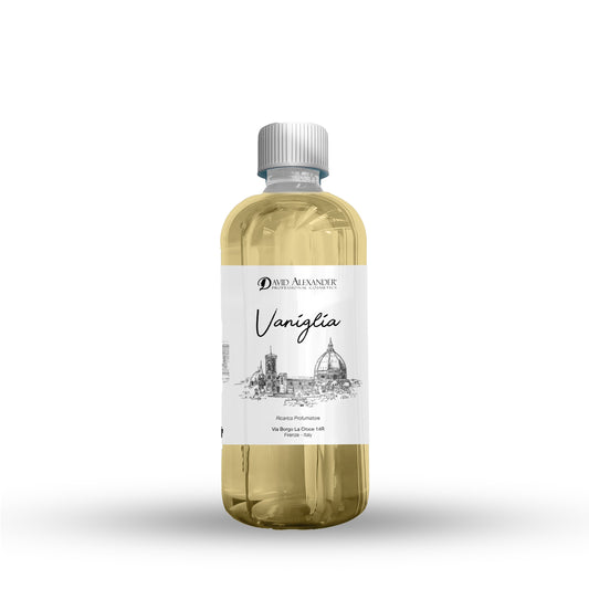 David Alexander Professional Cosmetics  Ricarica Profumatore Vaniglia 500 ml – Dolce e Avvolgente