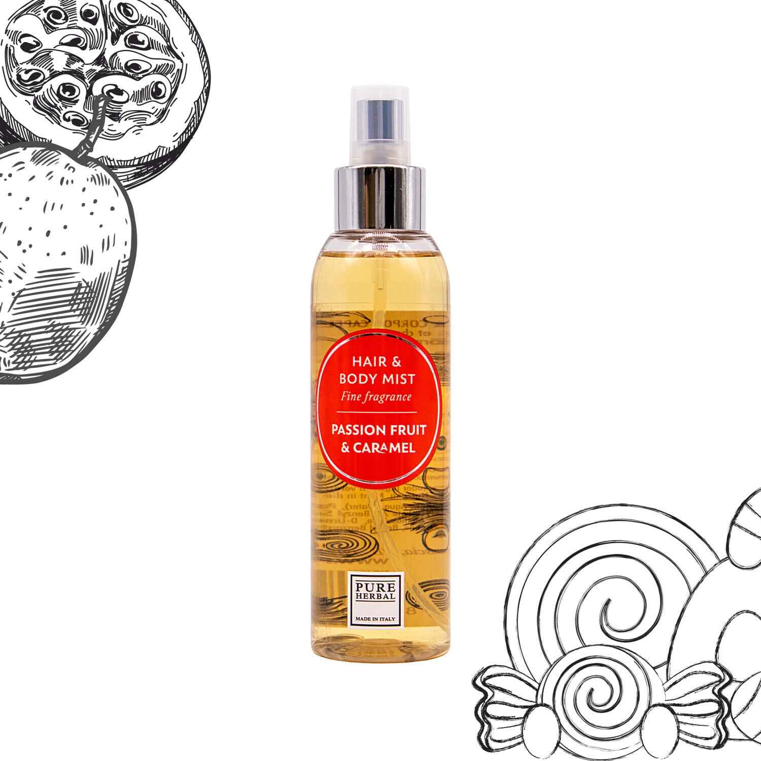Hair&Body Mist Passion Fruit e Caramel 150 ml Pure Herbal