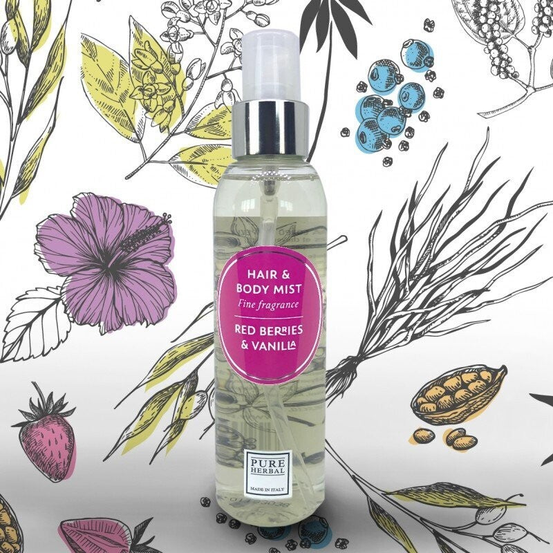 Hair&Body Mist Red Berries e Vanilla 150 ml Pure Herbal