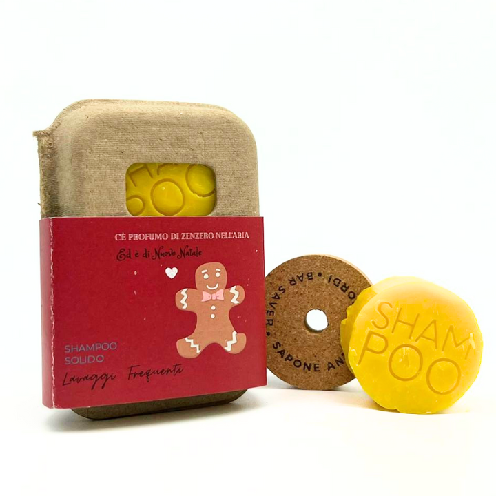 SHAMPOO SOLIDO DI NATALE LAVAGGI FREQUENTI AL THE NERO E BERGAMOTTO