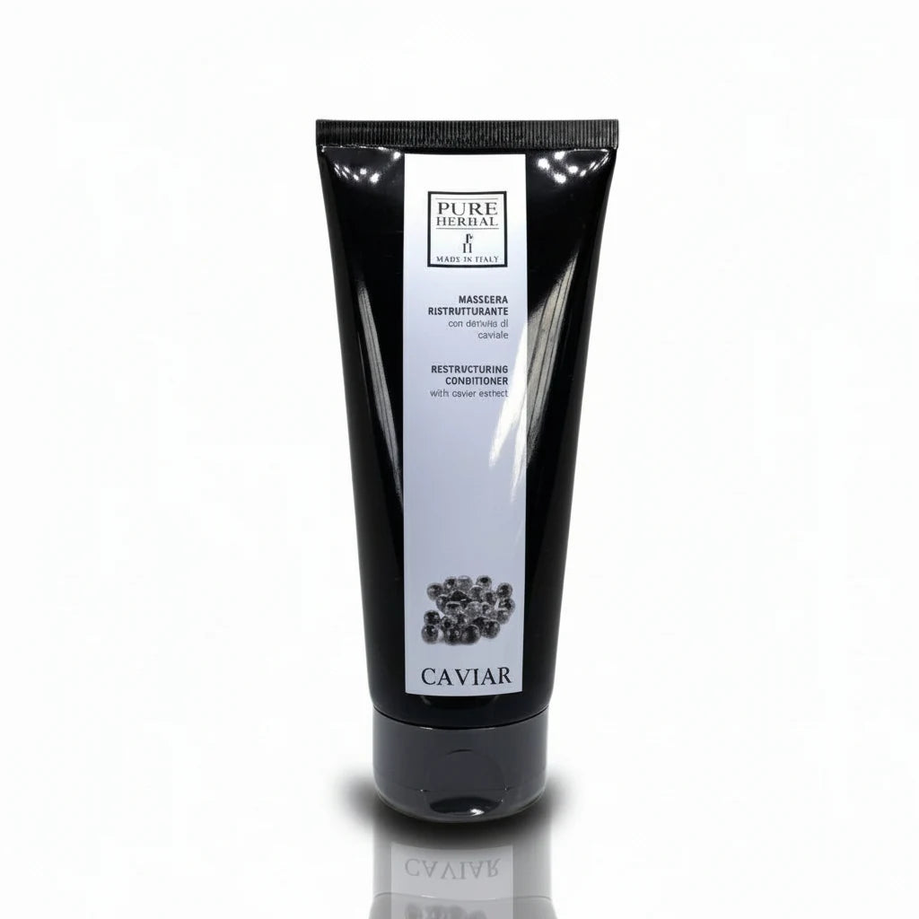 Maschera Ristrutturante al Caviale Pure Herbal per Capelli Nutriti e Rigenerati