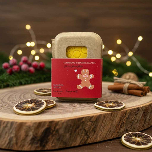 SHAMPOO SOLIDO DI NATALE LAVAGGI FREQUENTI AL THE NERO E BERGAMOTTO