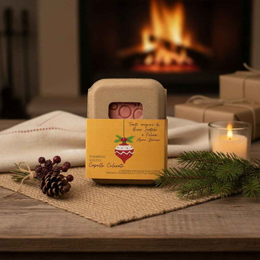 SHAMPOO SOLIDO DI NATALE PER CAPELLI COLORATI ALL' ORCHIDEA NERA
