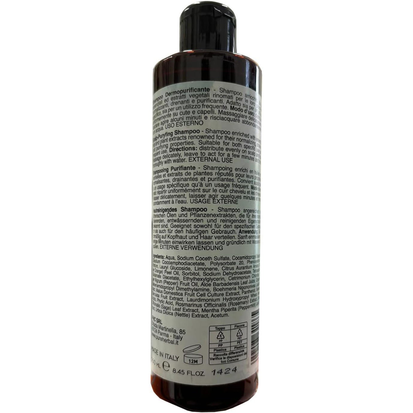 Shampoo Dermopurificante 250 ml Pure Herbal 