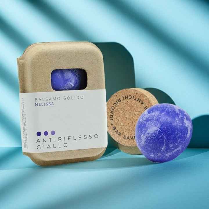 BALSAMO SOLIDO ANTI GIALLO ALLA MELISSA CON BAR SAVER IN SUGHERO