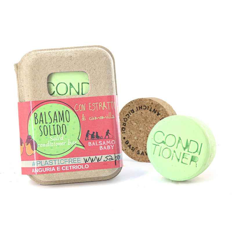 BALSAMO SOLIDO BABY ALL' ANGURIA E CETRIOLO CON  BAR SAVER IN SUGHERO