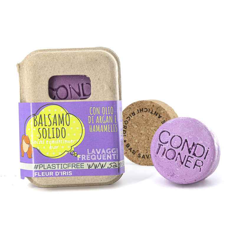 BALSAMO SOLIDO LAVAGGI FREQUENTI AL FLEUR D’IRIS CON  BAR SAVER IN SUGHERO