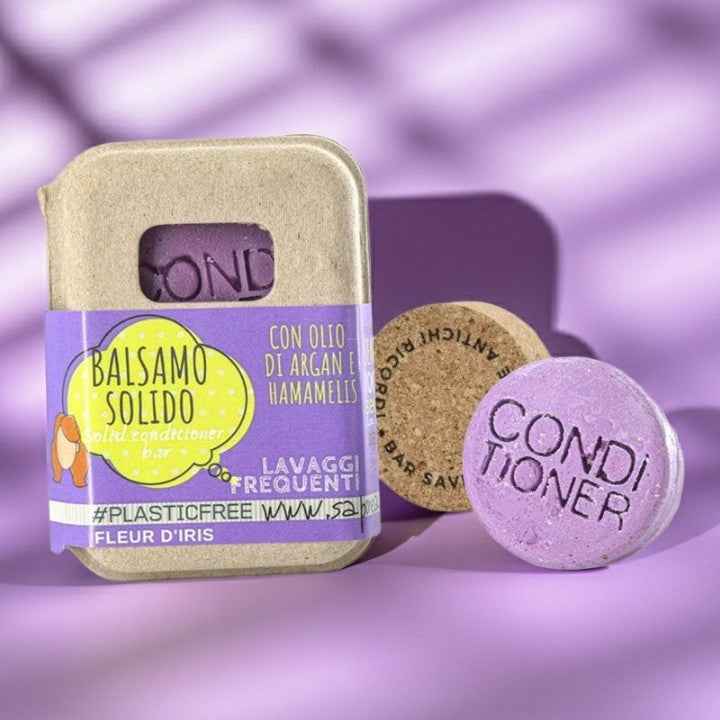 BALSAMO SOLIDO LAVAGGI FREQUENTI AL FLEUR D’IRIS CON  BAR SAVER IN SUGHERO