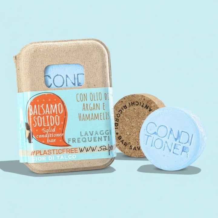 BALSAMO SOLIDO LAVAGGI FREQUENTI AL TALCO CON BAR SAVER IN SUGHERO