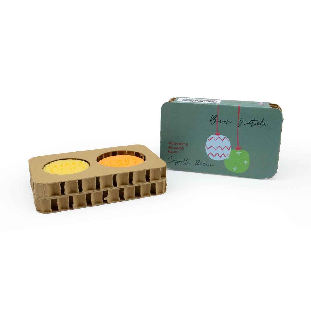 CONFEZIONE NATALIZIA SHAMPOO SOLIDO CAPELLI RICCI + BALSAMO SOLIDO CAPELLI RICCI