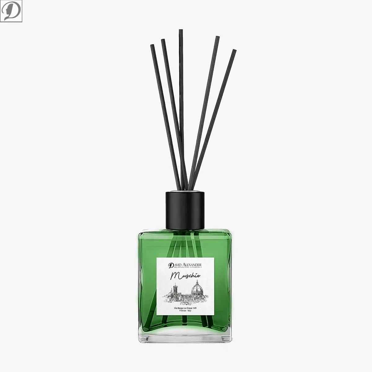 Profumatore per Ambiente al Muschio – Naturale, Intenso e Rilassante con Bastoncini in Bambù