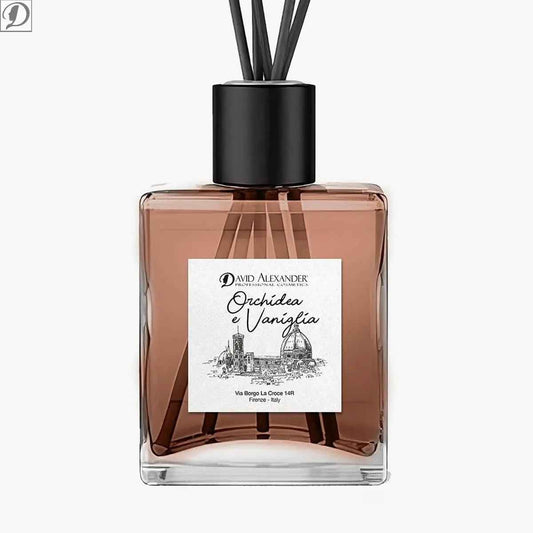 Profumatore per Ambiente Orchidea e Vaniglia – Fragranza Dolce e Floreale con Bastoncini in Bambù