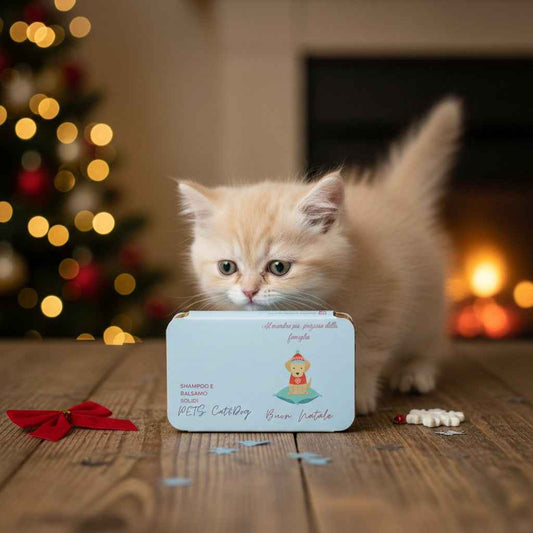 CONFEZIONE NATALIZIA PETS SHAMPOO SOLIDO CAT&DOG ALLA ROSA ROSSA + BALSAMO SOLIDO CAT&DOG AL PINO SILVESTRE