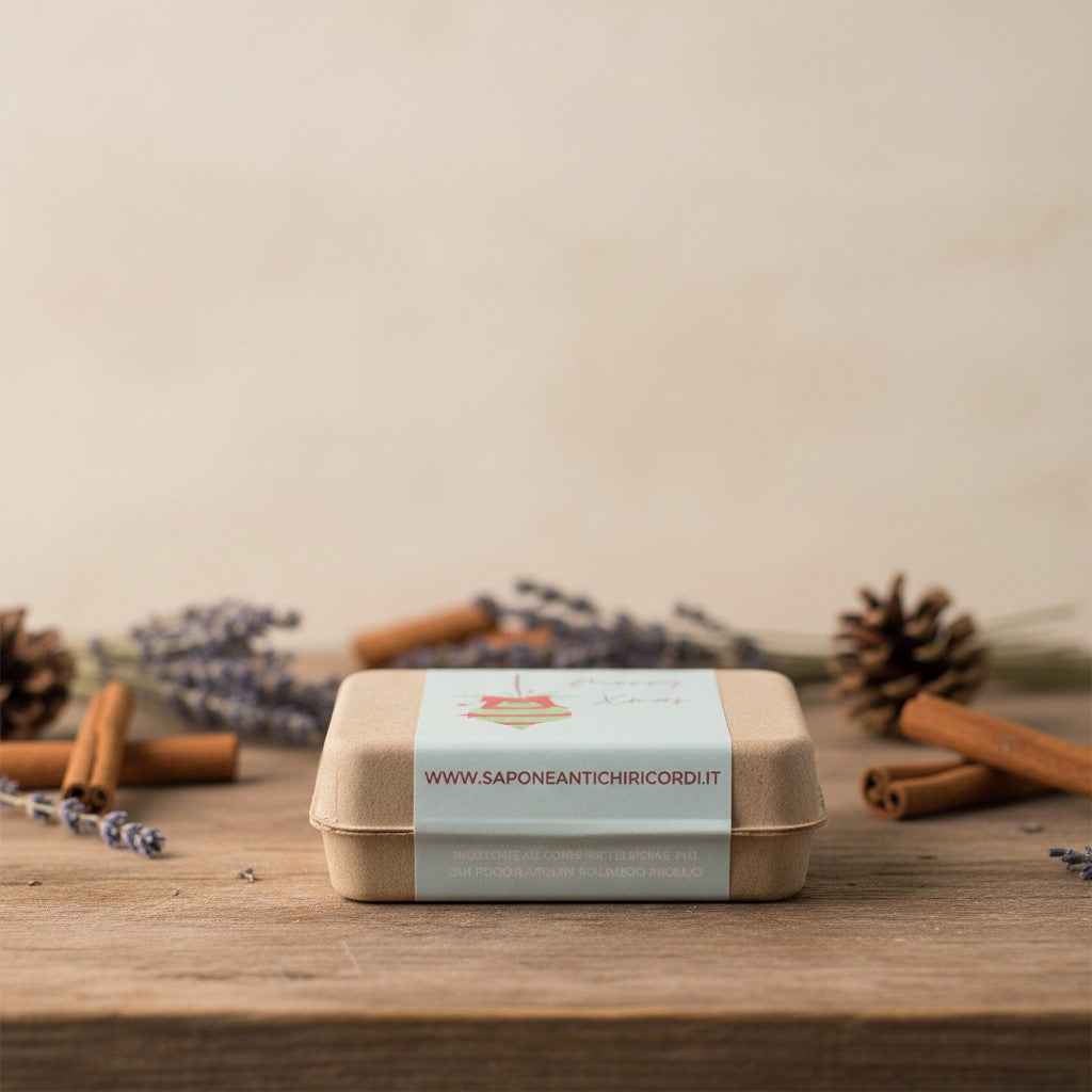 CONFEZIONE SAPONETTE NATALIZIE LAVANDA, FIOR DI LOTO, VIOLETTA, MIRRA