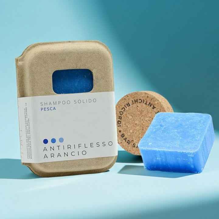 SHAMPOO SOLIDO ANTI ARANCIO ALLA PESCA CON BAR SAVER IN SUGHERO