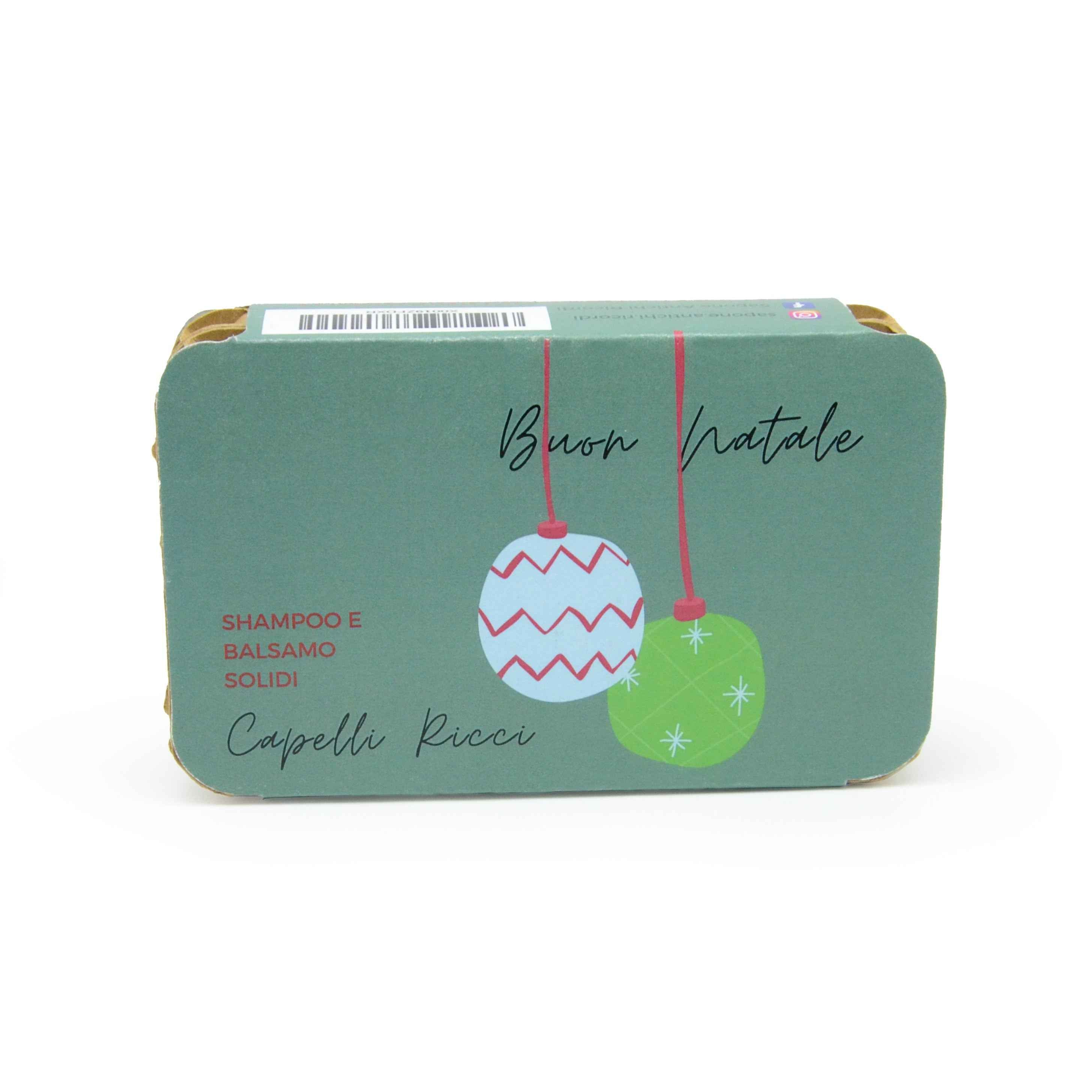 CONFEZIONE NATALIZIA SHAMPOO SOLIDO CAPELLI RICCI + BALSAMO SOLIDO CAPELLI RICCI